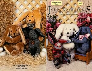 Joint Adventures Stuffed Jointed Bear Pattern Booklet Patchwork Place 1984 VTG